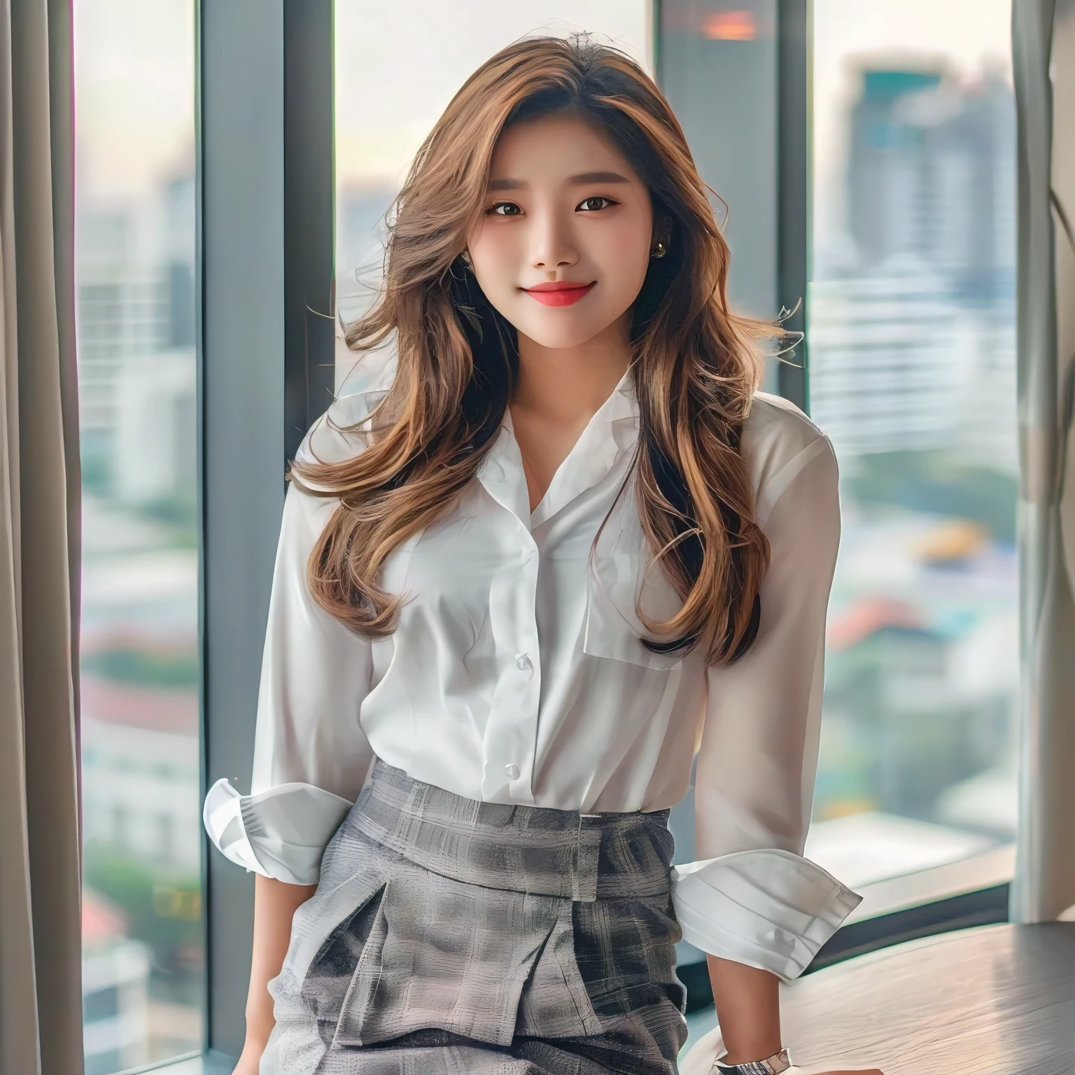 หญิงอาราฟเฟ่Wear a white shirt.กระโปรงลายสก็อตโพสท่าถ่ายรูป, Good quality white shirt, Wear a white shirt., Heonhwa Cho, korean woman, Sakimi-chan, gorgeous young korean woman, beautiful south korean woman, Wear a white button-up shirt., wearing a white shirt, Jae Yeon Nam, Nod, beautiful young korean woman, Korean girl