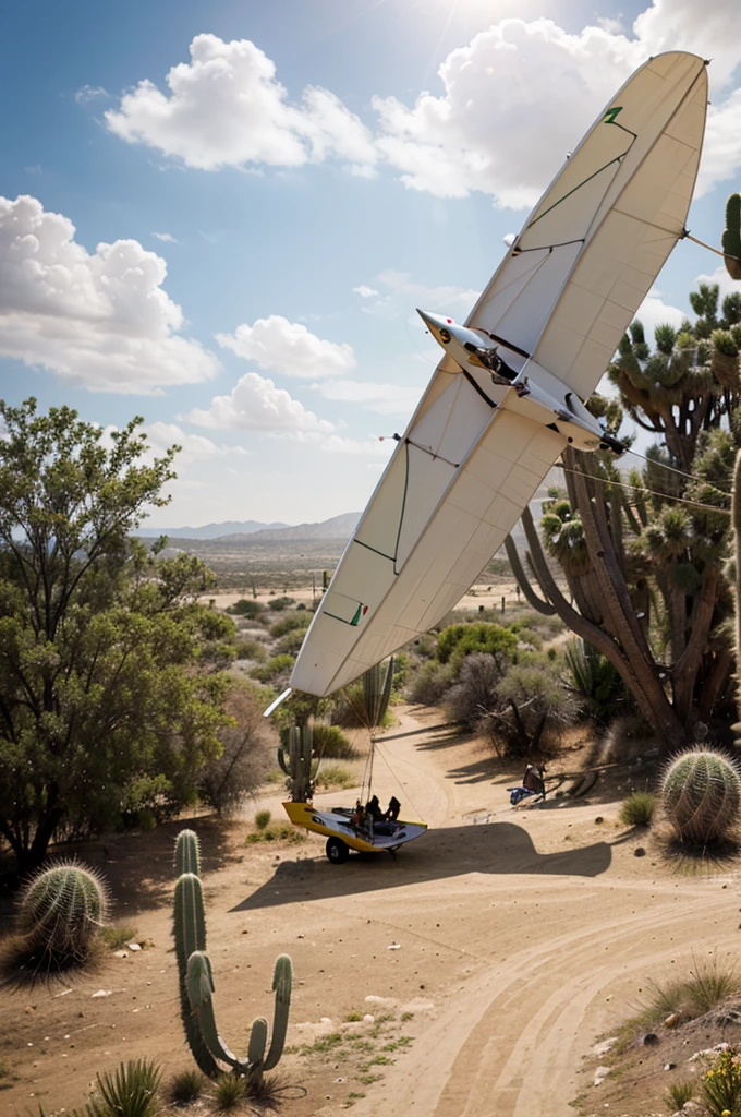hang glider in the form of a cactus