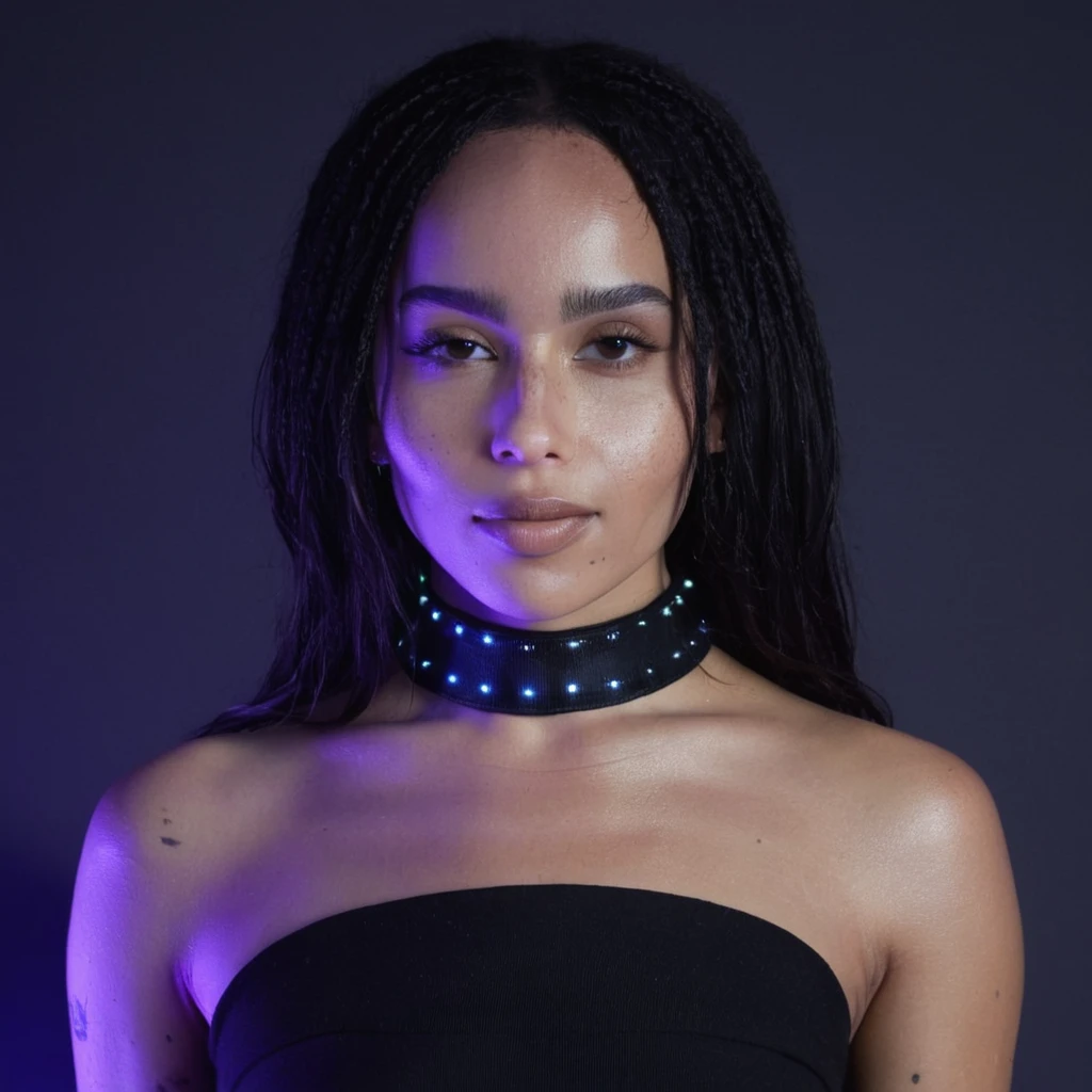 Full body photo of woman wearing a choker, bright lighting, 4K, high res,   