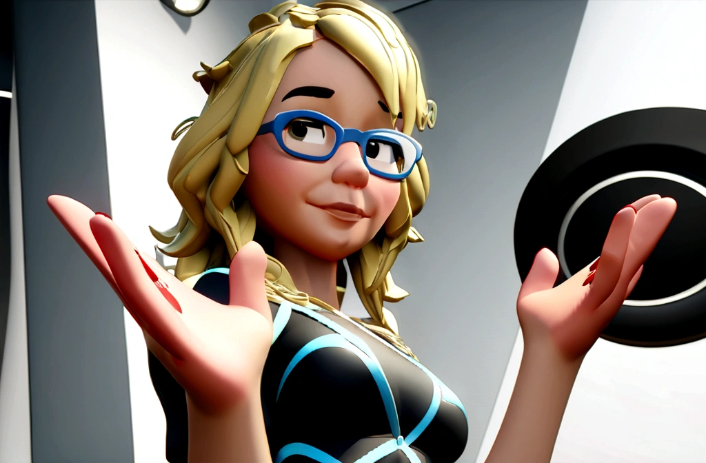 Cartoon character of a man in black glasses and blue shirt, an animated character, stylized character, animation style rendering, 3d stylized, Arnold Maya rendering, Stylized 3D rendering, toon render screenshot, 3d character, 3d character, Stylized 3D rendering, 3D character rendering, cartoon character, Personagem de close up, character posing, (Pixar-style) (master part:1.2) (bokeh) (best qualityer) (skin detailed) (detailed texture) (8K) (Argilla) (cinematic lighting) (sharp focus,Sit down and lift your upper body