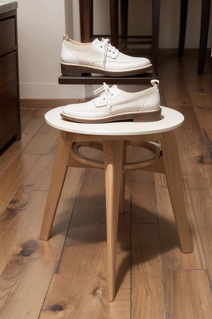 Shoe furniture that is very realistic, give me another image that does not have objects made with melamine, shoes that are men's, give me another image another image another image without shoes please 