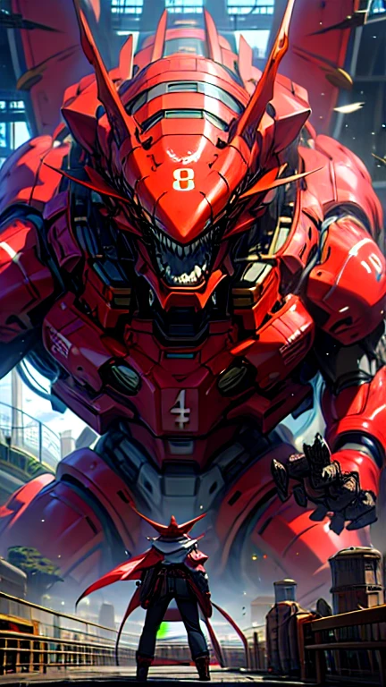 masterpiece、Highest quality、high resolution、8K、Giant dragon robot、battle