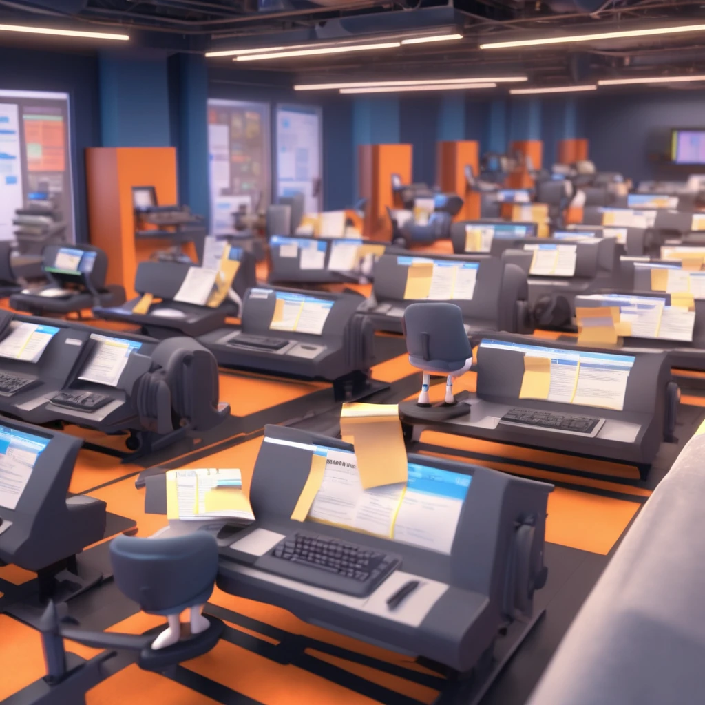 Work Gym: PIXAR style 3d ultra hd The character lifting dumbbells from stacks of documents and reports.
Exercise machines converted into workstations with keyboards and monitors.
Outros "athletes" running on treadmills while answering emails.