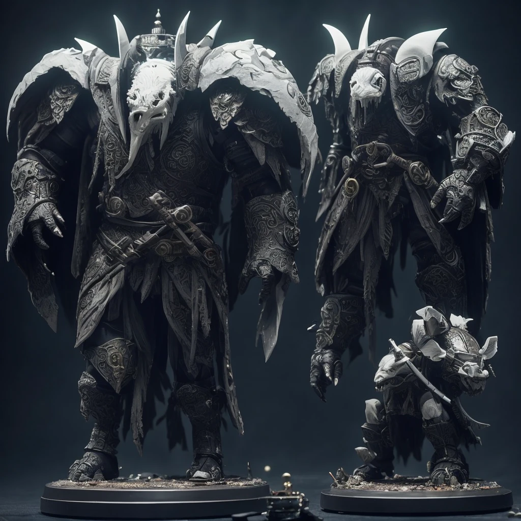 Spawns a completely white eyeless beast with a humanoid body that has a mini black robe and a sword embedded in its arm and an eight-ball wheel floating on its head and that looks a little more monstrous 