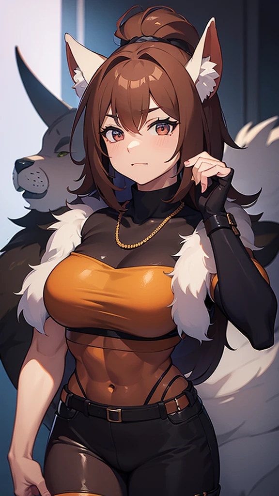 Female muscular furry
