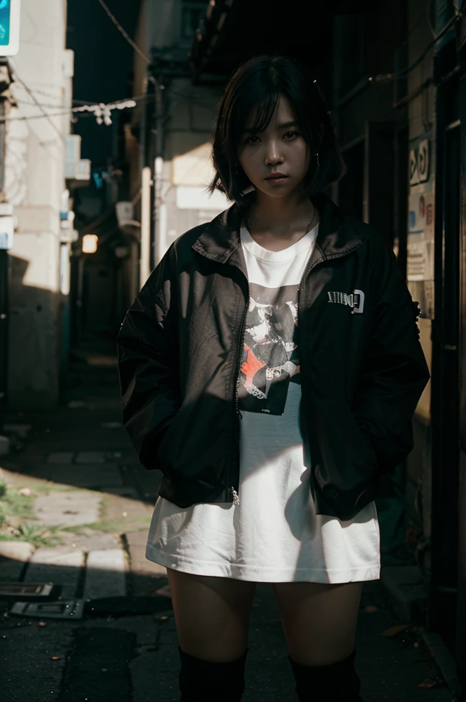 score_9,score_8_up,score_7_up,fine details in everything,KOREAN,KPOP,
portrait,(shadows:1.4),night,Dark Alleyways,o-ring,