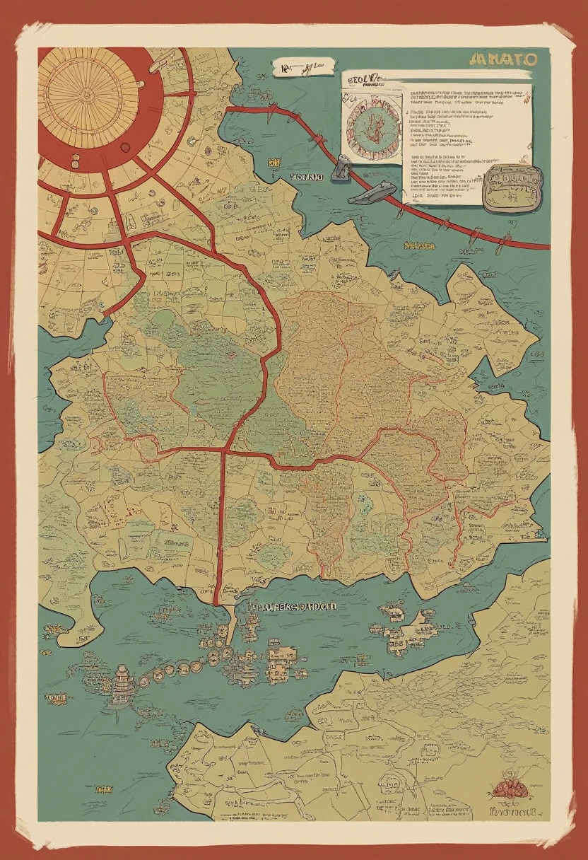 I need a map where the streets go , Of 3 places, parks or tourist monuments in South Africa, each tourist place will have a red line that identifies it, each one must be Serca
