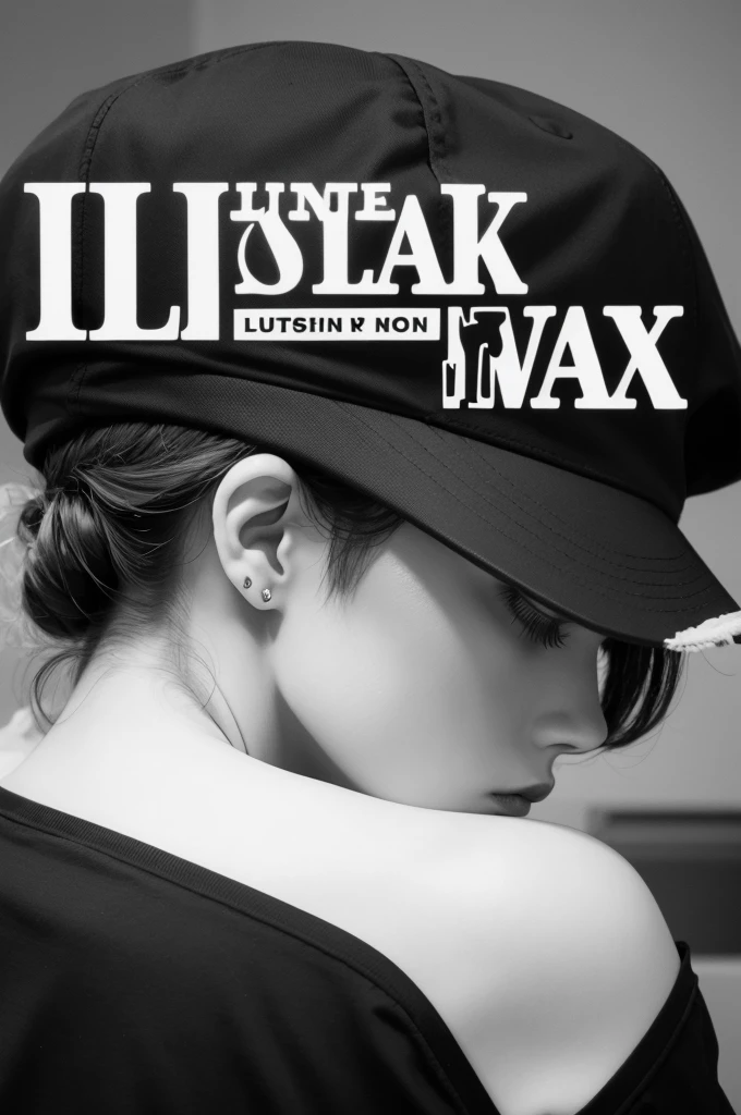 An unrealistic black and white logo written LCM