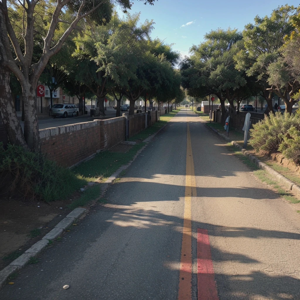 I need a map where the streets go , Of 3 places, parks or tourist monuments in South Africa, each tourist place will have a red line that identifies it, each one must be Serca