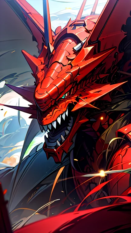 masterpiece、Highest quality、high resolution、8K、Giant dragon robot、battle
