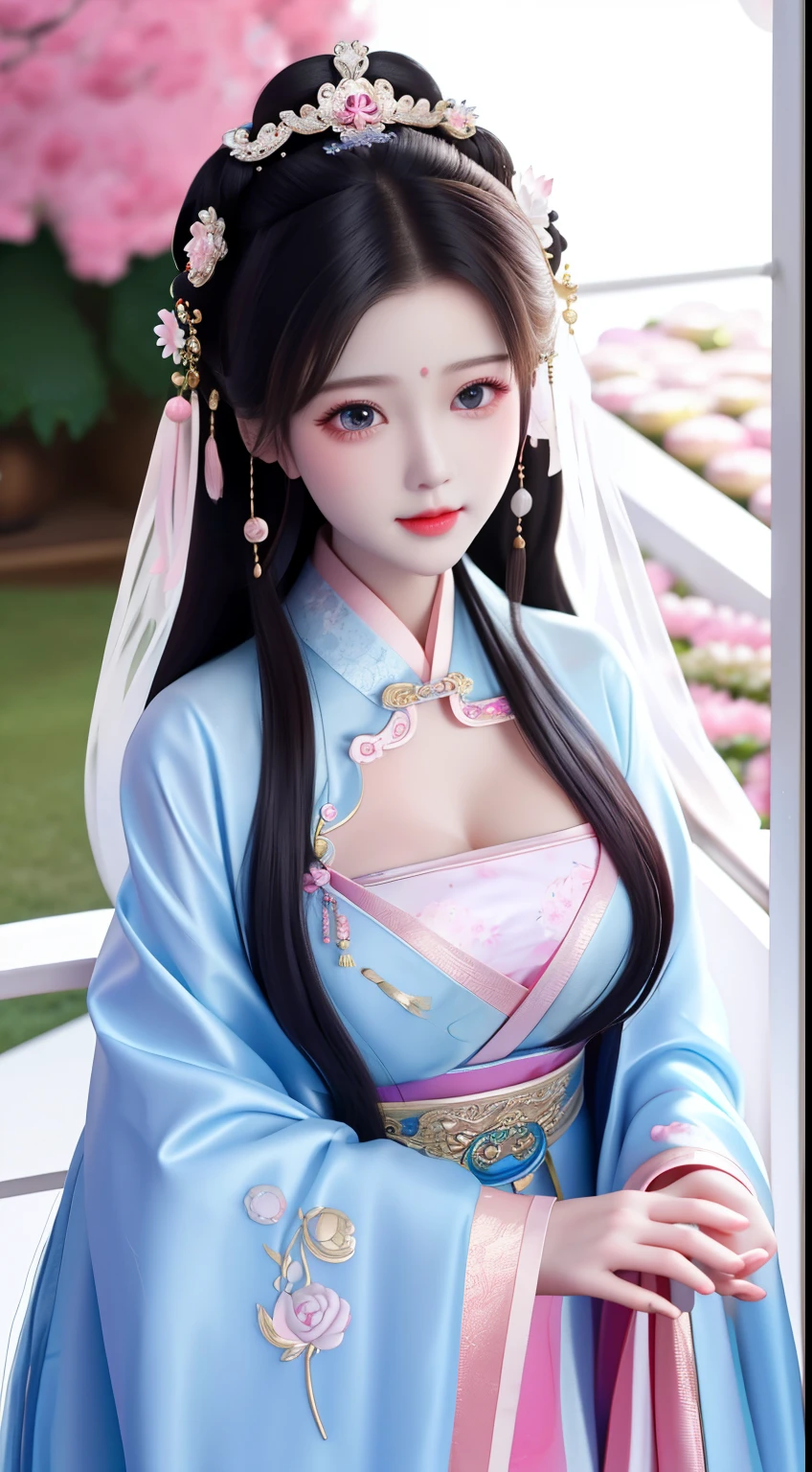 a princess 8 yeald old cute Hanfu dynasty open V-chested clothes royal, All pictures, Wet body of thin silk fabric, Thin silk lace petticoat,princess 8 yeald old cute, (huge ,cleavage),petticoat, white pink, blue ,best qualtiy,tmasterpiece,Ultra-high resolution,(Reality:1.4),RAW photogr,(True skin texture:1.3),(filmgrain:1.3),(Selfie angle),1个Giant Breast Girl,Beautiful eye and face details,tmasterpiece,Best quality at best,exposing thighs,Bigchest,The chest is more exposed, detailed hair,above looking down facing at camera,short dressPrincess Eyes,Super big eyes,Detailed face,shiny pupils, dress pink (a garden,moon palace,Chang'e,mooncakes)