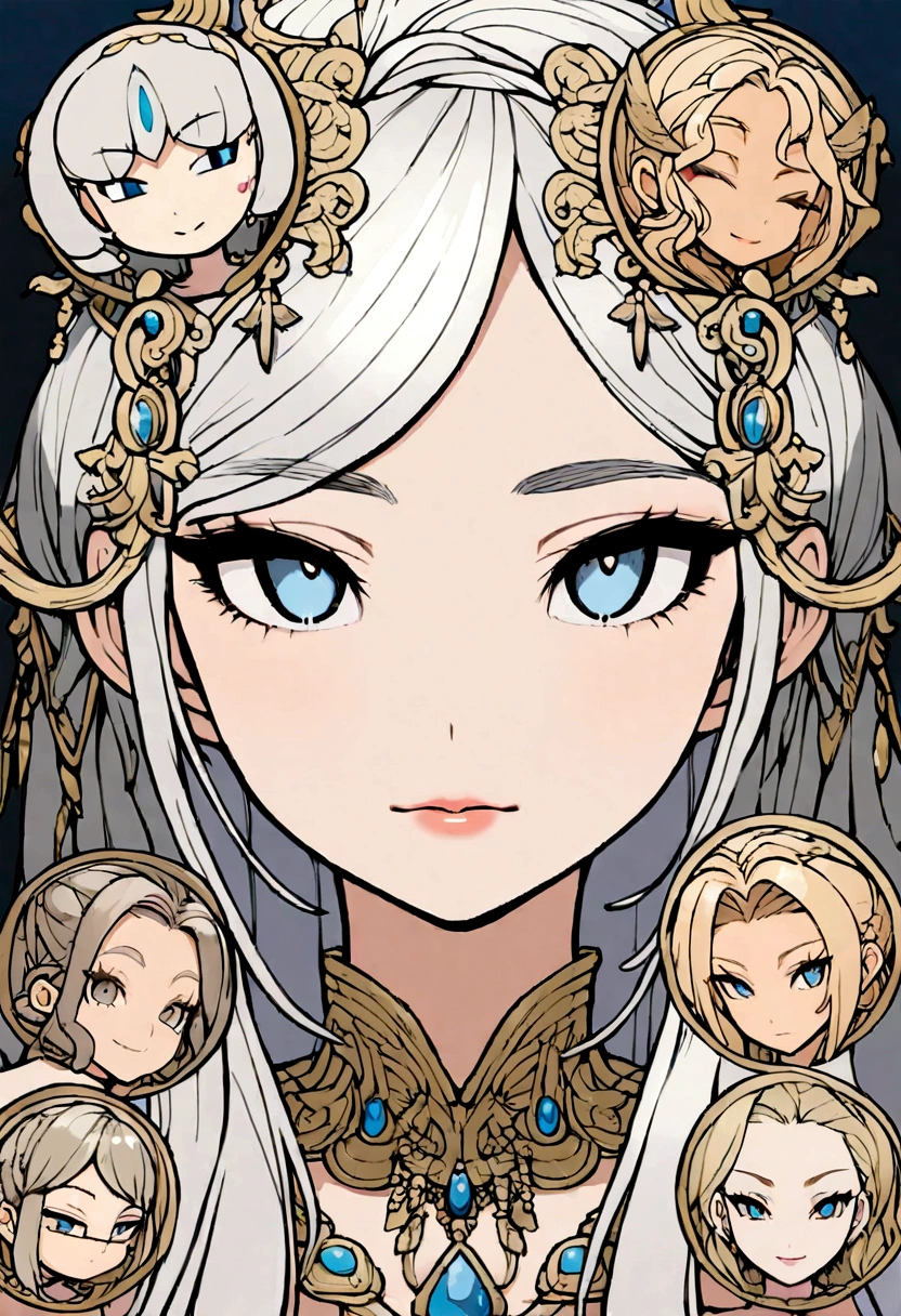 WGZ style,The portrait of a beautiful woman is very detailed.,perfect female face,Emoticon Packs,
