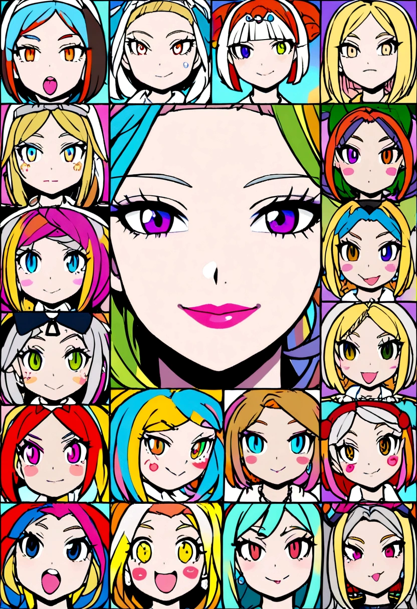 WGZ style,The portrait of a beautiful woman is very detailed.,perfect female face,Emoticon Packs,
