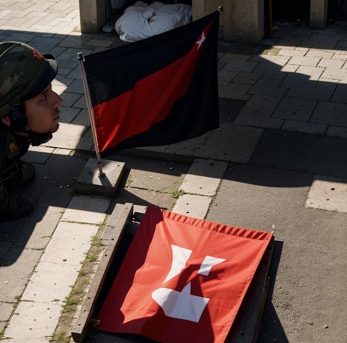 Remove the flag with the flag of communist germany ddr