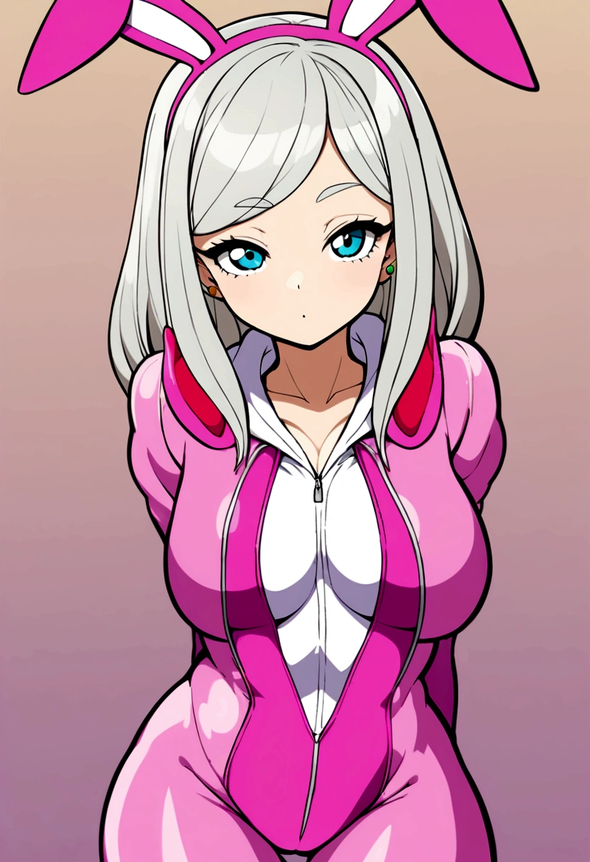 WGZ style,The portrait of a beautiful woman is very detailed.,perfect female face, in a bunny suit