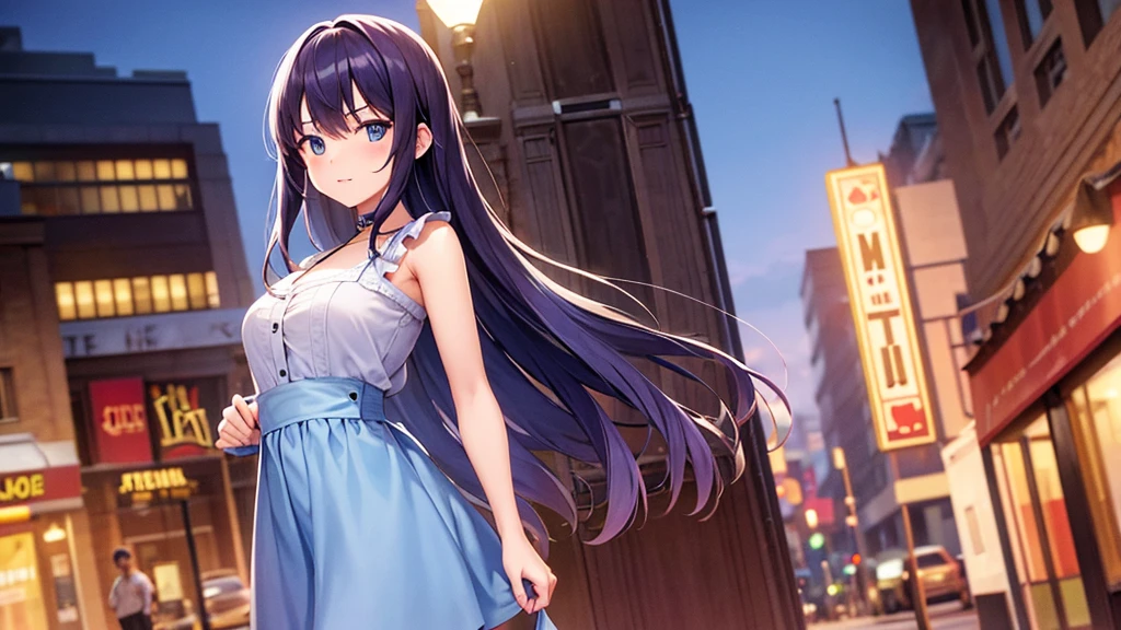 BREAK looking at viewer, BREAK (masterpiece:1.2), best quality, high resolution, unity 8k wallpaper, (illustration:0.8), (beautiful detailed eyes:1.6), extremely detailed face, perfect lighting, extremely detailed CG, (perfect hands, perfect anatomy),outdoor,city,in street,wet road,rain,reflections on road,night,aqua, long hair, blue eyes, hair ornament, very long hair, blue hair, hair rings, single hair ring, hair bobbles,
skirt, shirt,wet shirt, thighhighs, bare shoulders, detached sleeves, white thighhighs, blue skirt, blue shirt, green bow,nipples,nipples see through,cleavege,neckline,showing panties,wet panties,white panties,lace panties,upskirt,take of shirt.