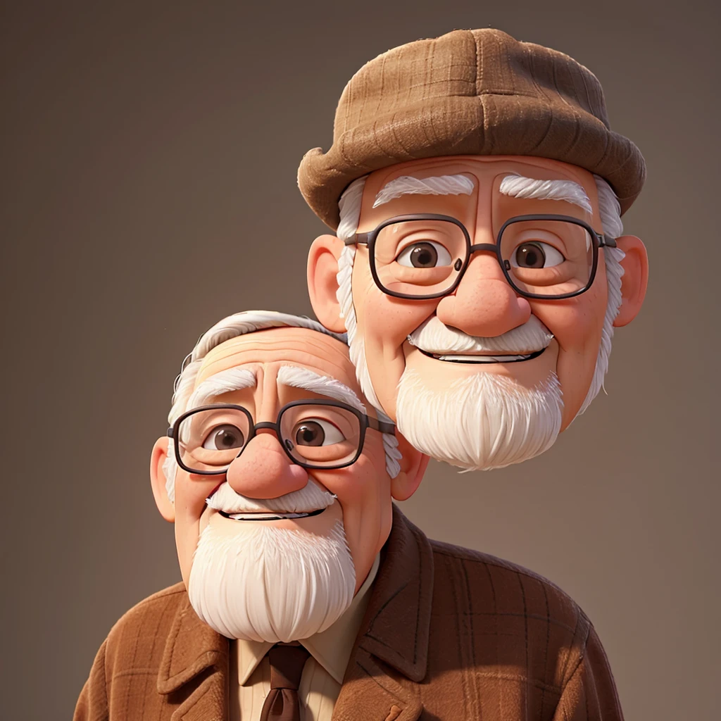 An OLD MAN with a hat covering his eyes