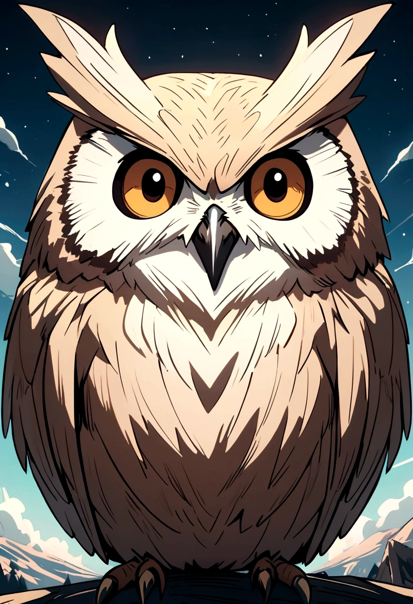 Generate a cartoon of an owl as a symbol of intelligence