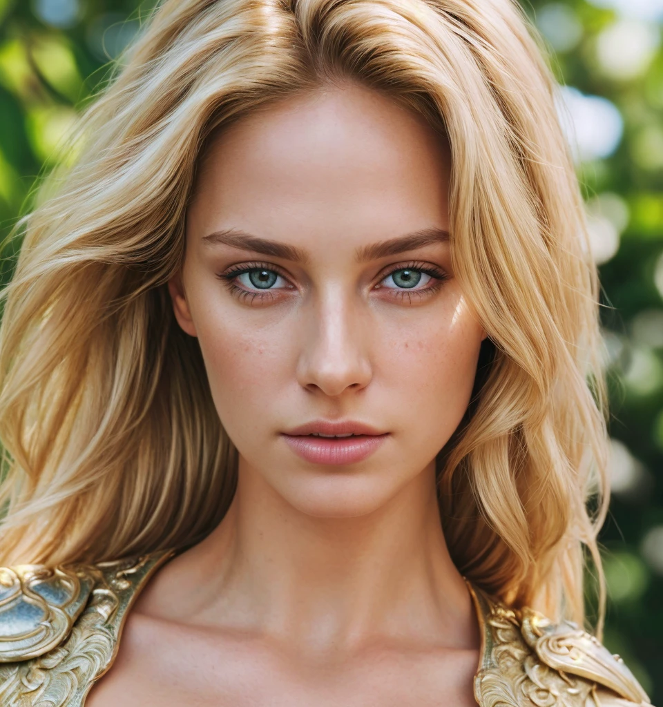 angel, armor gold (masterpiece, best quality, high resolution:1.4), 1girl, angel, skin pores texture, Hair blonde, HD , Photography, movie, cinematic, full Body, Realistic, (8k, RAW photo, best quality, masterpiece:1.2), (realistic, photo-realistic:1.33), best quality, detailed eyes blue, cute,natural lighting, depth of field, film grain, wrinkled skin, sharp, detailed and realistic portrait of a woman ,(freckles:0.5)