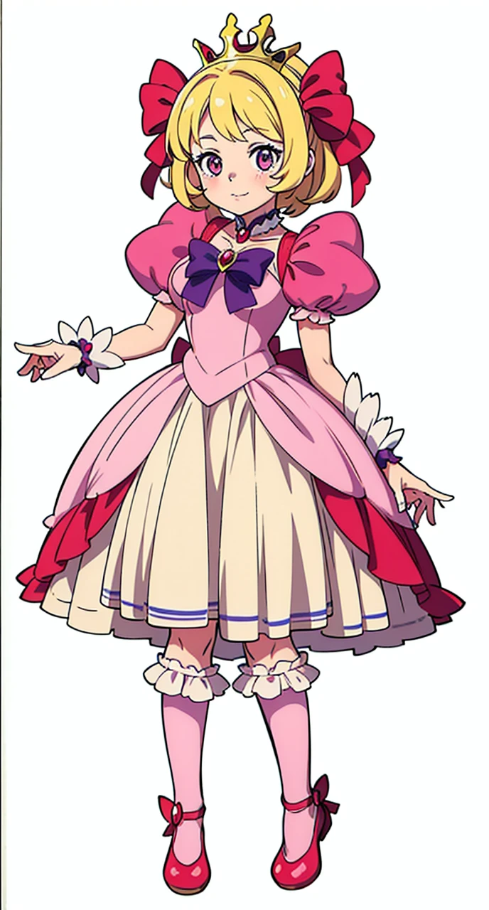 Best Quality, High resolution, Cartoon girl in pink dress, Lori, y 2 k cutecore crowncore, The real Big Mom, Anime Princess, Wearing a luxurious dress, Favorite character, Magical Girl Style, Magical Girl Portrait