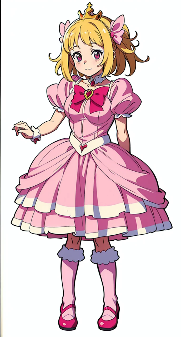 Best Quality, High resolution, Cartoon girl in pink dress, Lori, y 2 k cutecore crowncore, The real Big Mom, Anime Princess, Wearing a luxurious dress, Favorite character, Magical Girl Style, Magical Girl Portrait
