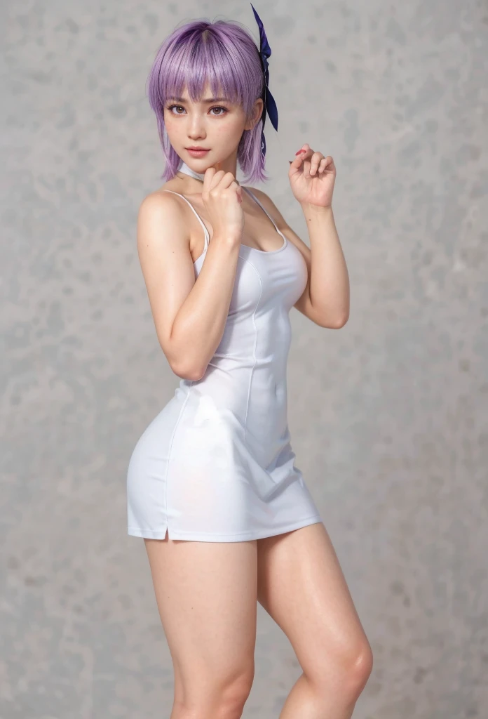 Ayane, (best quality, ultra-detailed), (realistic:1.37), beautiful and detailed face, ultra-realistic texture, delicate face, delicate body, red lipstick, bright colors. High definition, 8K.