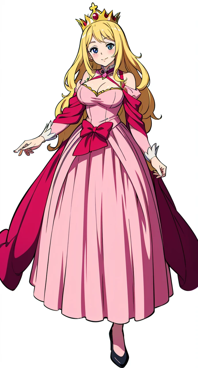 Best Quality, High resolution, Cartoon girl in pink dress, Lori, y 2 k cutecore crowncore, The real Big Mom, Anime Princess, Wearing a luxurious dress, Favorite character, Magical Girl Style, Magical Girl Portrait