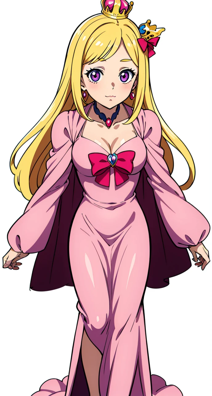 Best Quality, High resolution, Cartoon girl in pink dress, Lori, y 2 k cutecore crowncore, The real Big Mom, Anime Princess, Wearing a luxurious dress, Favorite character, Magical Girl Style, Magical Girl Portrait