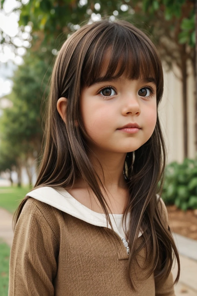 no bangs
hair brown darker
eyes brown darker
cheeks little bigs
hair middle