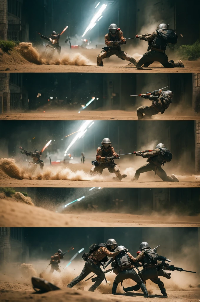 Fast-paced battle scenes