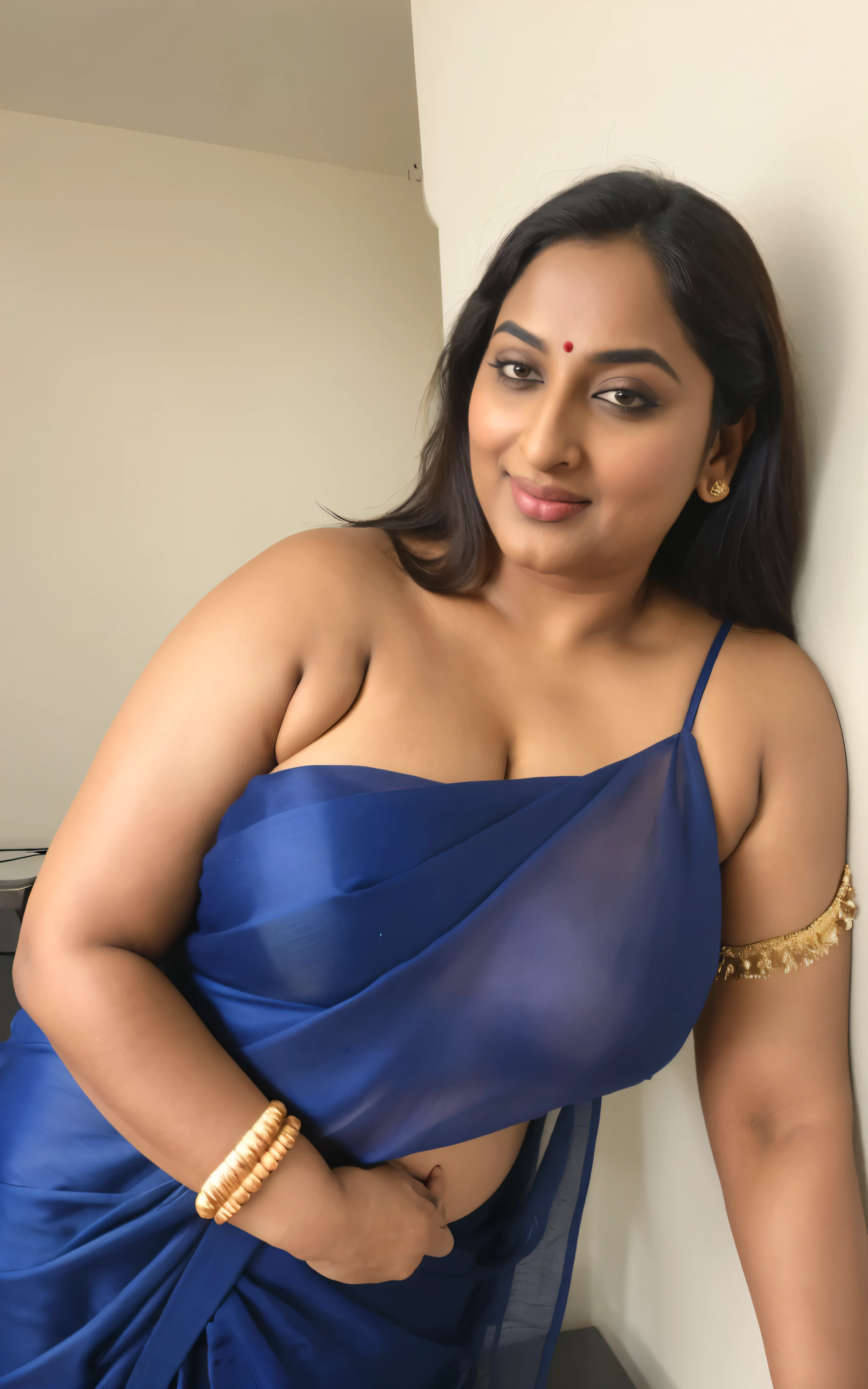Foto RAW, photorealistic, photography, full body shot, 50 years old Woman, mature aunty, mature big saggy breast, hot Amma, vellamma, desi aunty, mommy, momma, motherly figure, fleshy bulky figure, curvy, Full figured woman, busy housewife, thirsty for young male, hypnotizing eyes, master shot, perfect eyes, goddess like beauty, pierced eyes, perfect thick chubby mallu Desi aunty bhabhi, Wearing a Stanapatta, a chest-band.Saree model, model Photography, Indian saree shoot, Indian traditional wear advertising photography, traditional wear brand shoot, face of Indian actress Sonakshi Sinha, masterpiece, realistic, realism, incredible details, pleasure, photorealism, detailed skin, skin pores, high contrast, photorealistic Artstation 8k HD digital art trend of high definition and detailed realistic skin texture, ultra detail, realistic skin texture, armature, best quality, ultra high definition, (photorealistic:1.4),, high resolution, detail, raw photo, sweat, Re sharp, by Lee Jefferies Nikon D850 Film Stock Photo 4 Kodak Portra 400 Camera F1.6 Lens Rich Color Ultra Real Realistic Realistic Textures Dramatic Lighting Unreal Engine Trending at Art Station Cinestill 800,(pele altamente detalhada: 1.2), 8k UHD, DSLR, soft-lighting, alta qualidade, grain of film, Fujifilm XT3,she didn't like to wear blouse or bra, she is happy to wear only saree, she hates blouse or bra, detailed hairy armpits, hyper realistic skin, skin pores, sweat, veins, Dark hairy armpits, sensually appealing figure, goddess of temptation and lust, queen of lust,