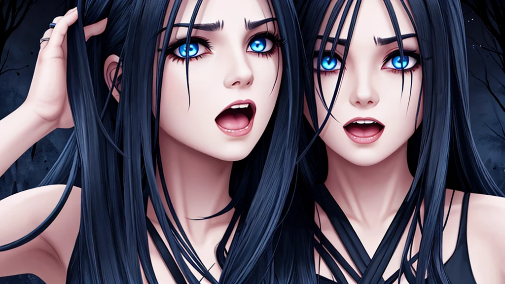 horror dark woman scare scream
Blue eye
long hair middle age