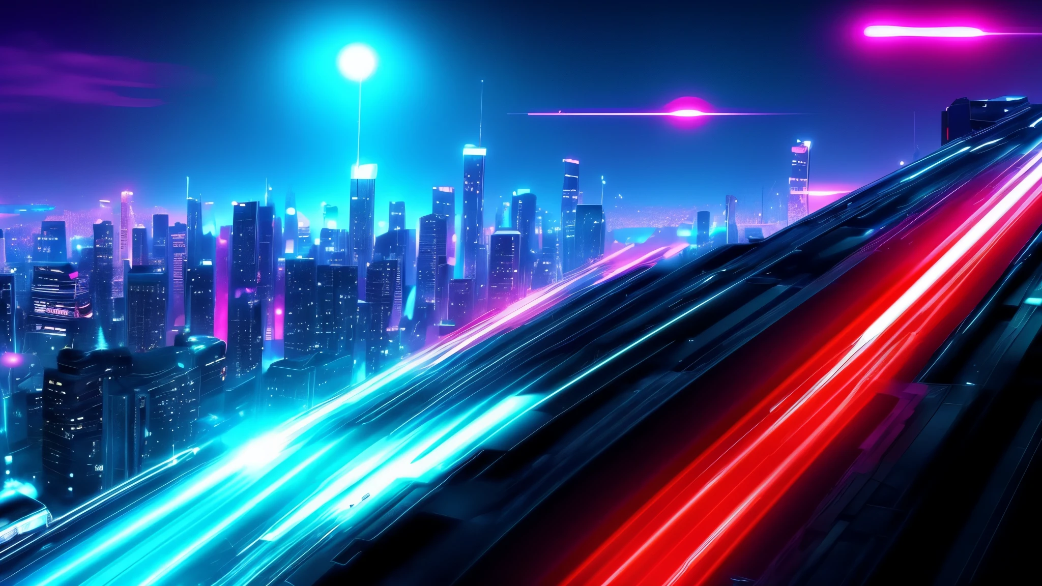 A special background for a youtube video that broadcasts movie soundtracks, but not in a movie poster style, just plain futuristic