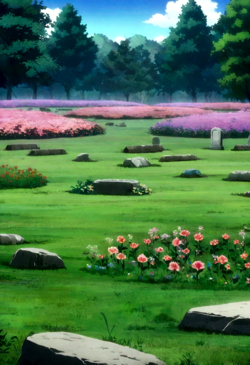 wood々There is a small grave in the meadow, Anime Rush John 8K Forest, anime movie background, graveyard background, anime background, anime background art, random background scene, anime nature wallpap, ( ( makoto shinkai ) ), colorful anime movie background, Animated movie yet, anime still frame, Beautiful peace scenes in anime