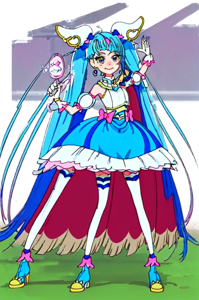 (Highest quality:1.4), (masterpiece:1.4), (High resolution:1.2), (Very detailed:1.2), 1 Girl, alone, smile, Looking at the audience, Are standing, Cure Sky, Wing hair ornament, In the background office, night,、Micro Mini Skirt、Absolute area、Thigh-high socks、Cowboy Shot、tattoo, High heels, (Dark purple lipstick、Purple lips)Absolute area、レザーMicro Mini Skirt、Browsing Caution、(Shaved pussy, (下腹部のtattoo:1.5), (スペードtattoo:1.5), (belly button: 1.1), (Expressionless: 1.3), (Are standing: 1.3), sleeve, collar, latex, Legwear, High heels, ribbon, Harness, (Chest jewels, Side cut-outs, Waist cutout, belly buttonの切り欠き, Gastrotomy, Detailed Background, View Audience,High heels, Absolute area、Browsing Caution、, ,)), Cowboy Shot、Expressionless、Earrings、Bodycon, blush, eyelash, Cleavage, belly button, Face Focus, With an evil smile, Grin, corruption, (O-ring), (Shiny Gossy Skin:1.2), choker, jewelry, Earrings, necklace, Knee socks, Arms at your sides, Elbow Groove, In the background office, night,