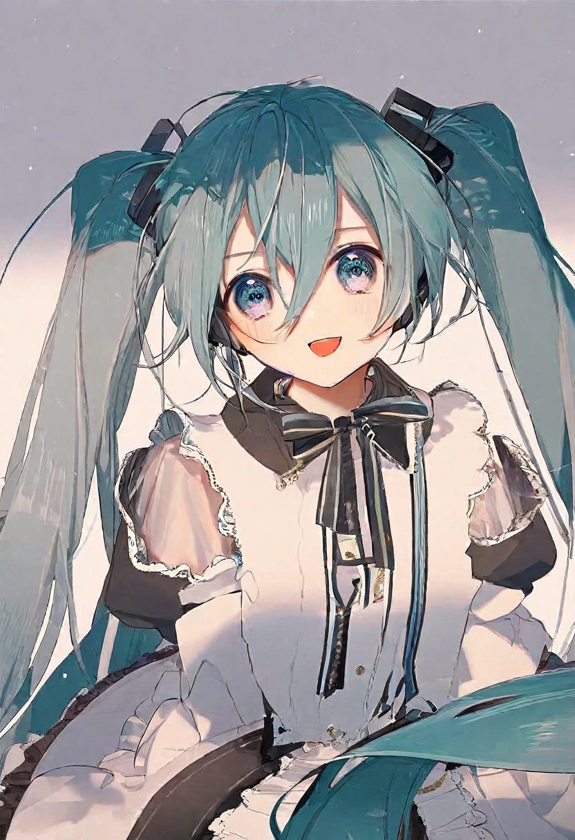 delicate、masterpiece、Highest quality、One girl、cute、Hatsune Miku、cool、White background