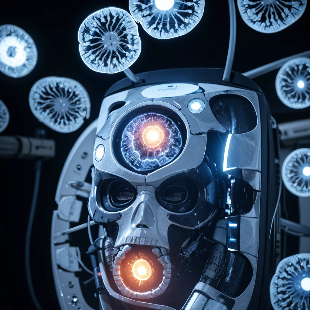 Radiologist in success surrounded by multiple trauma patients
