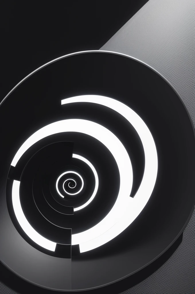 Vertical spiral for logo, black color white background