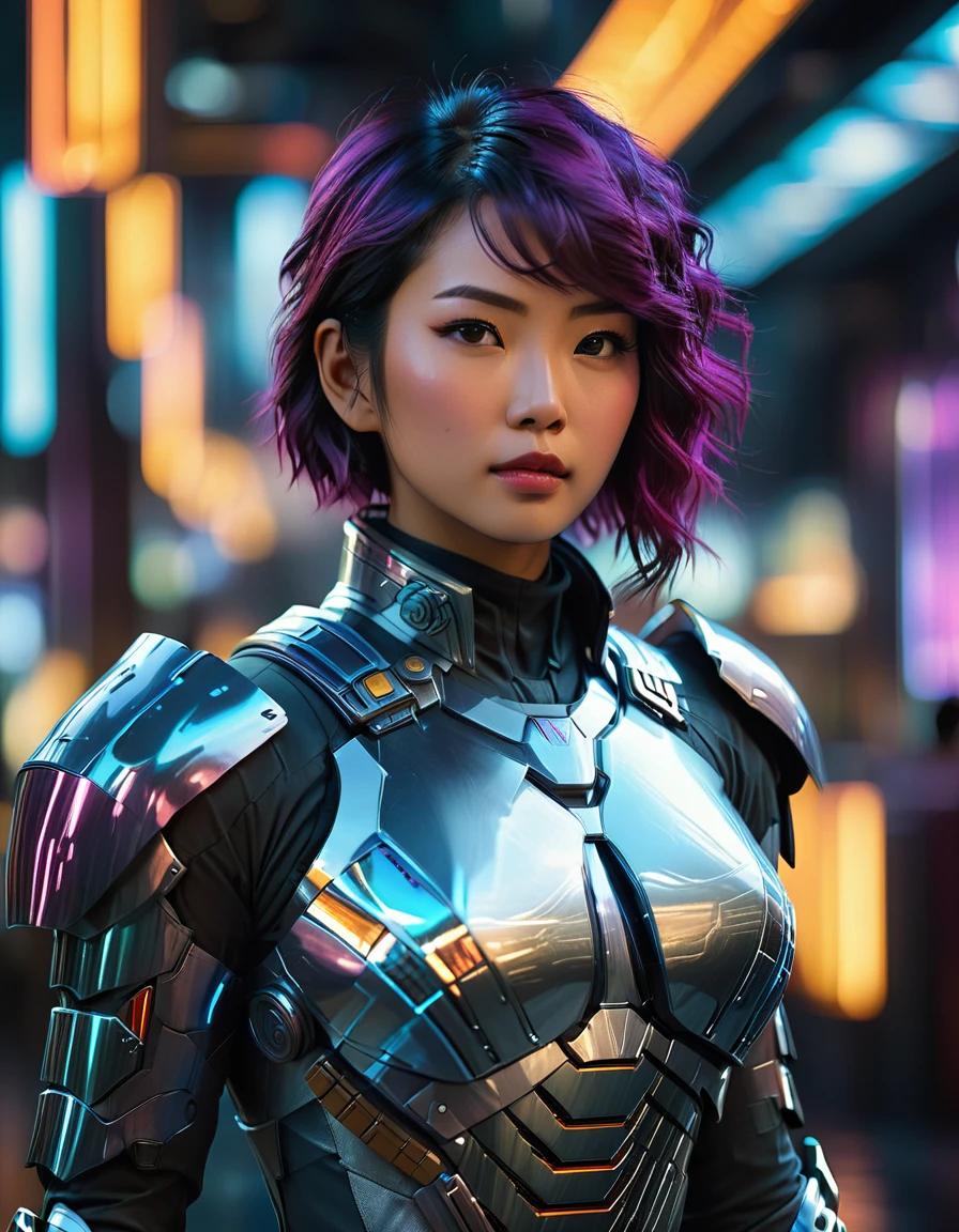 beautiful busty Asian women, 2girl, futuristic, sci-fi, art deco armor, intricate detailed face, hyper realistic, photorealistic, 8k, (best quality,4k,8k,highres,masterpiece:1.2),ultra-detailed,(realistic,photorealistic,photo-realistic:1.37),HDR,UHD,studio lighting,ultra-fine painting,sharp focus,physically-based rendering,extreme detail description,professional,vivid colors,bokeh,cinematic lighting,dramatic lighting,chiaroscuro,dramatic contrast,moody,cyberpunk,highly detailed