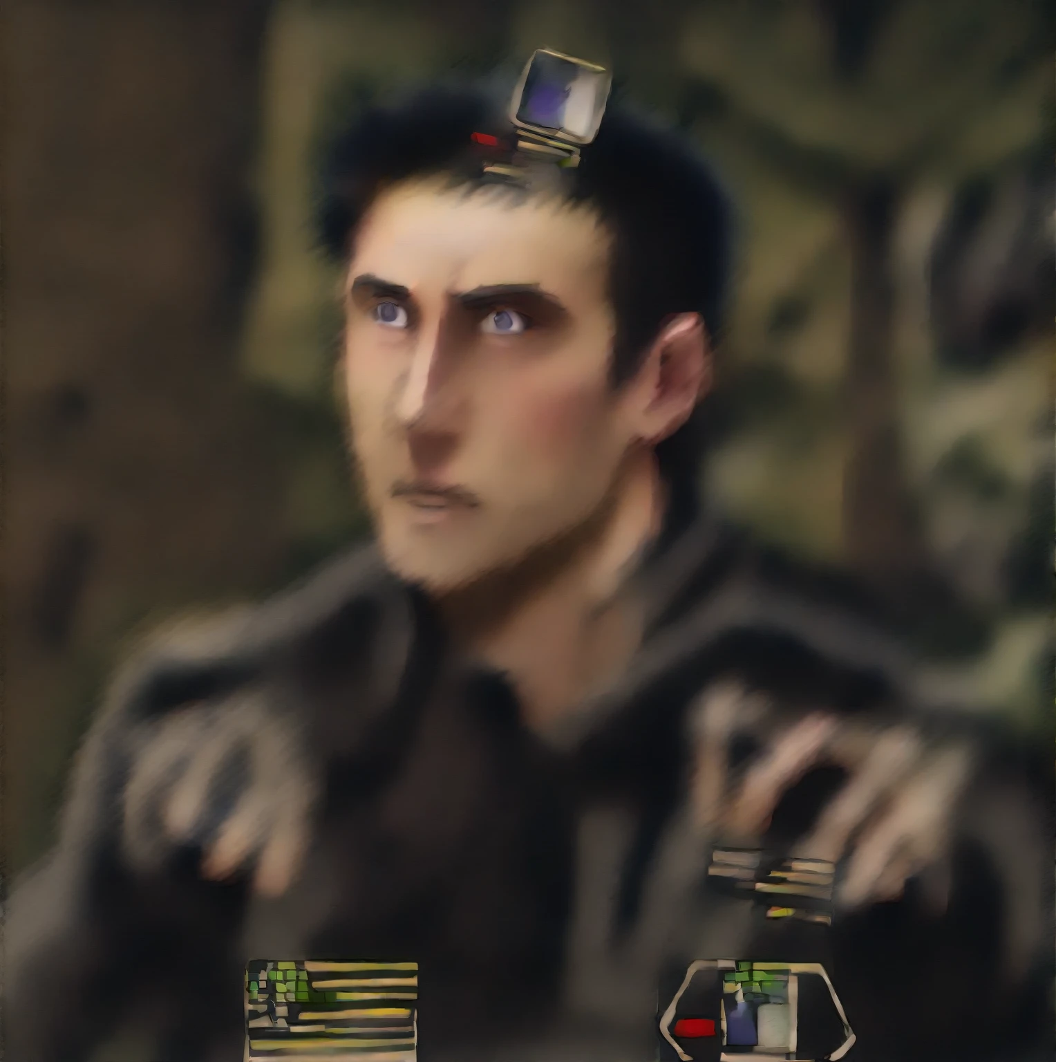 highly detailed analog photo of a noble (man), solo, 1boy, jewelry, short hair, short beard, closed mouth, male focus, blurry, portrait, military embroidered vest, horse, shoulder armor, (realistic:1.3) (blurry background:1.1), (medieval street:1.2) masterpiece, best quality, 8k, motion blur, intricate details, depth of field, (analogue photography:1.1), (natural light:1.4), as photographed by richard avedon,
