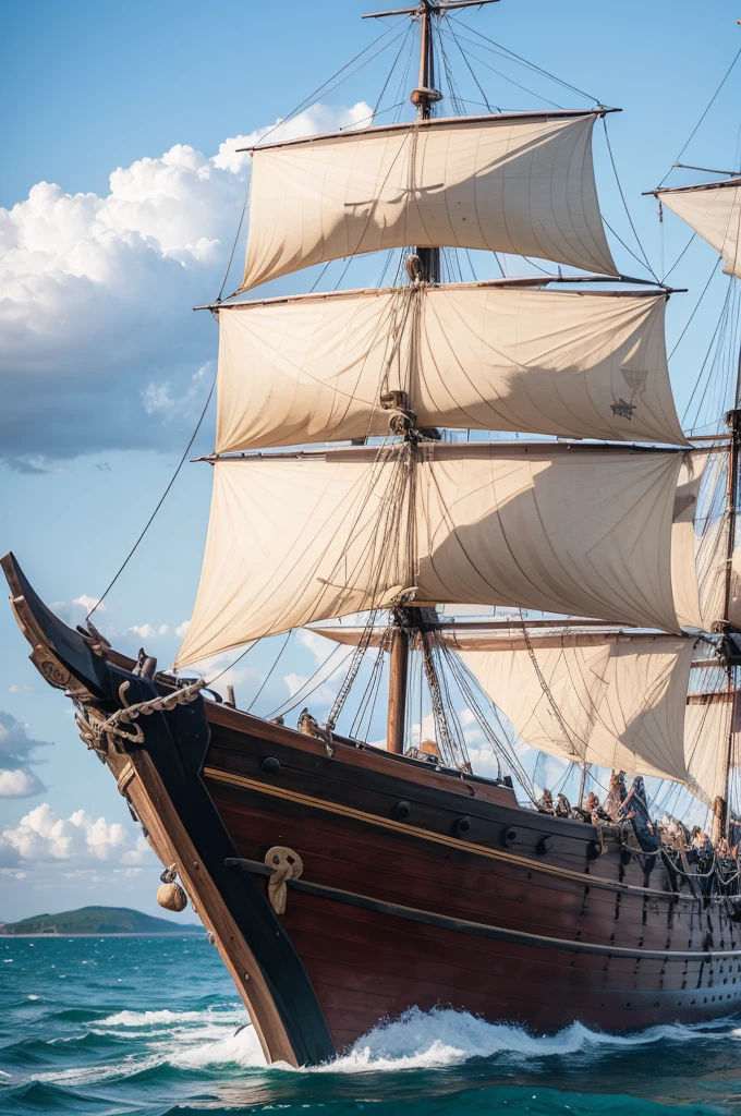 Viking ship invading Europe 
