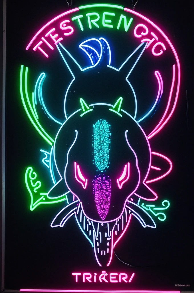 Image of tricerapt in neon lights poster for 