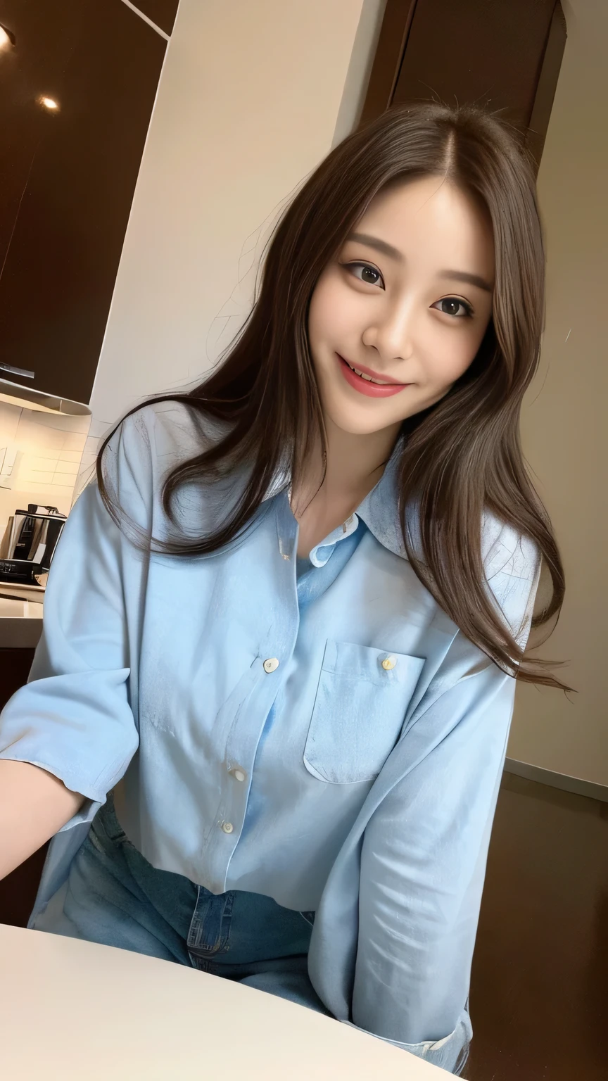 seed:2020674263.((Full body angle:1.1)).((Highest quality, 8K, masterpiece:1.3)), ((from below:1.1)).concentrated:1.2, Perfect body beauty:1.4, Hips:1.2, ((Delicate Hair)), (Colorful button-through crop shirt :1.1) , ((Highest quality、8k、masterpiece:1.3))、1 Girl、A sloppy smile、Esbian all over、Slim face、Big Boobs、Beautiful woman、(Dark Brown Hair)、Long Hair、1.1、Flickering Valley、Detailed eyes、double eyelid、Blurred Background、超Slim face、Smile、Looking down、stroll、