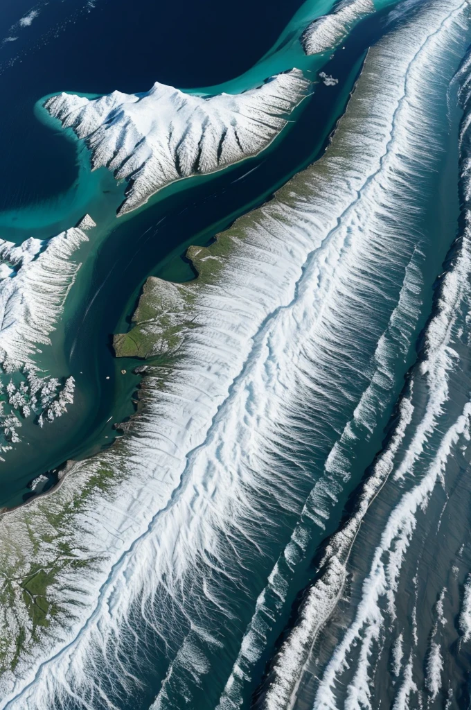 Fictional map of Iceland, satellite image