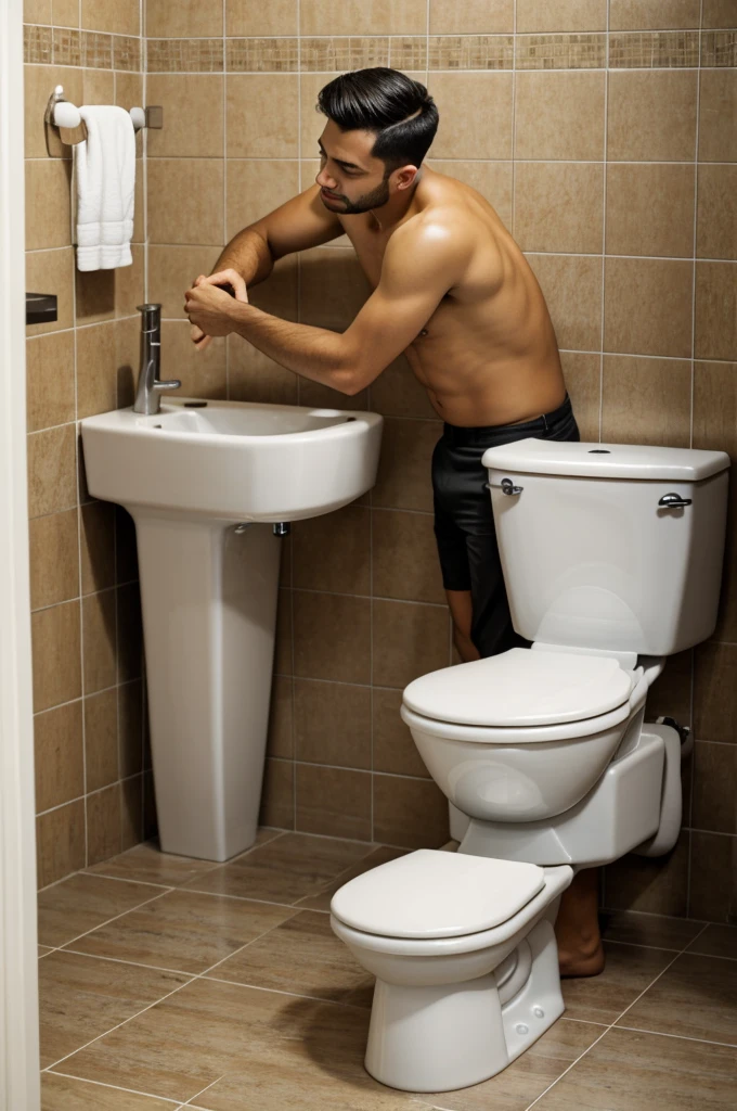 Man in toilet
