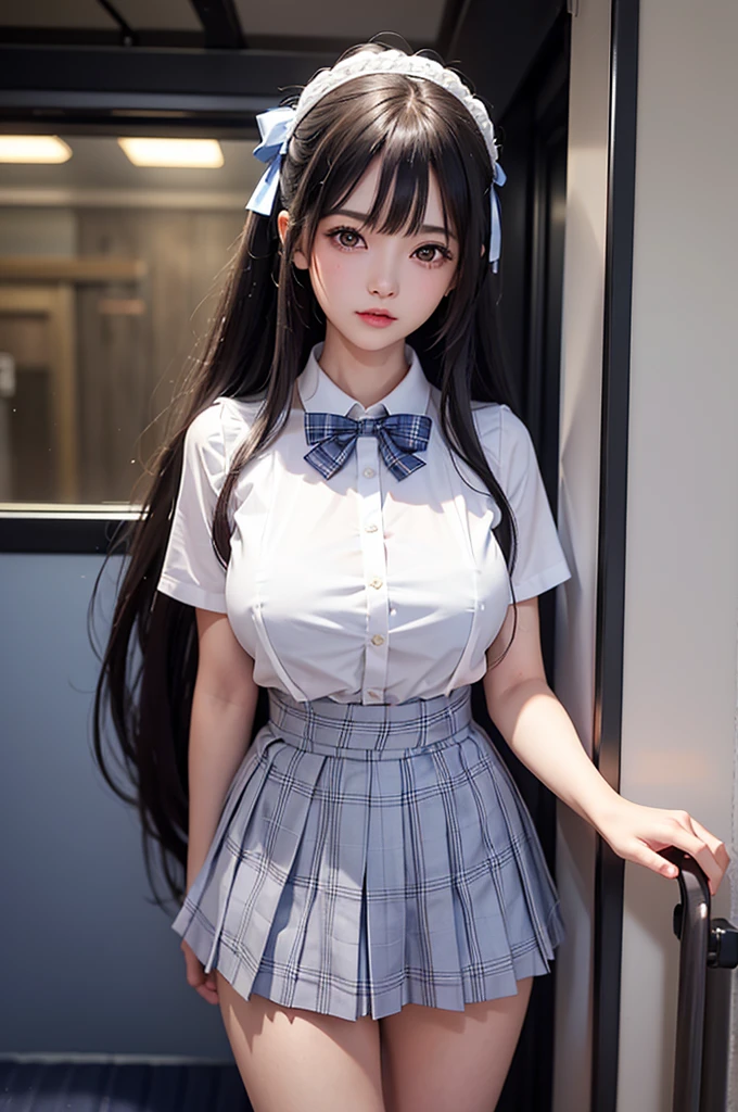 Best Quality Best Quality,High quality,Masterpiece,Detailed Details,high-resolution high resolution,Add sensitive elements to nsfw,1girl,2boys,Long hair,セーラーワンピ sailor dress,String panties,,Kneehighs,Loafers,Beautiful Face beautiful face,beauty beauty,,Very long hair,View your viewers, whole body, Front view:0.6, girl, Japanese, high School girl, (Long Hair:1.5), Hair fluttering, (Half Up, Half Updo), bangs, Hair between the eyes, Big Breasts:0.8, Beautiful Hair, Beautiful Face, Beautiful Eyes, Beautiful clavicle, Beautiful body, Beautiful breasts, Beautiful thighs, Beautiful feet, Beautiful fingers, (Beautiful views), , School, ((Collared short-sleeved shirt, White shirt, Grey plaid pleated skirt, Blue checked bow tie)), White panties, (Are standing, , Please lift your skirt, Grab the hem of the skirt, blush|Chew dyeing blush,Heart-shaped pupils,Big Breasts large breasts,Thighs,Wide hips,knees|Knees,汗 sweat,Wet skin,Huge breasts,Detailed skin,Bite wedgie,Skirt lift 1,Cinematic lighting,Dramatic shadows,in the train、An older Japanese man with his arm around a young girl's shoulder, Please place your hand on your chest, Place your hands between your legs), blush,A very large group of men around her、