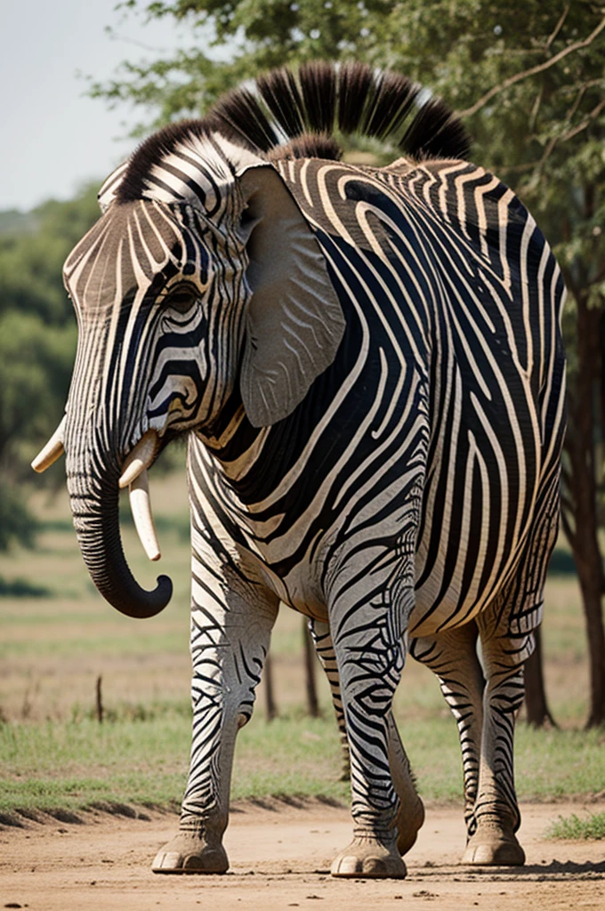 Zebra elephant