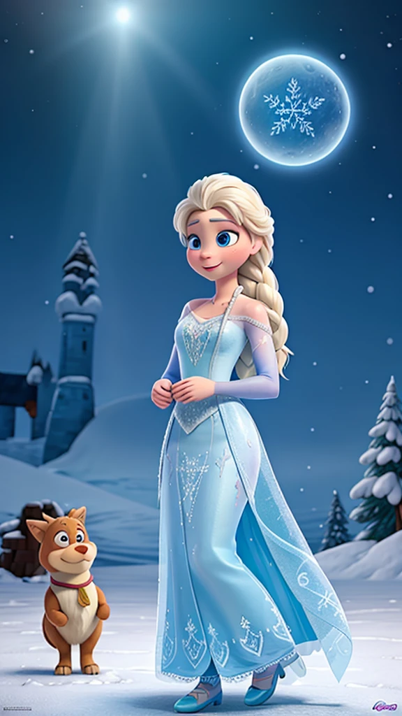 Elsa do filme Frozen semi nua