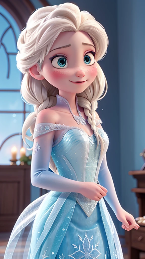Elsa do filme Frozen semi nua