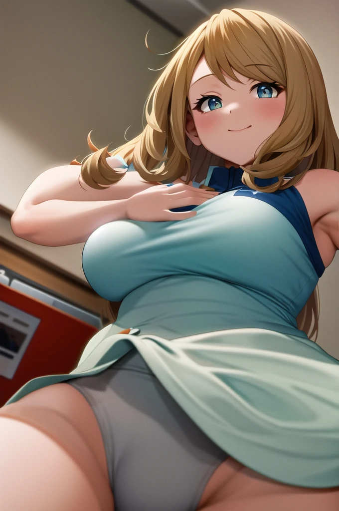 Serena groping her breasts 
